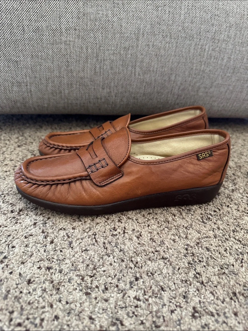 SAS Women’s Penny Loafers in Cognac Brown